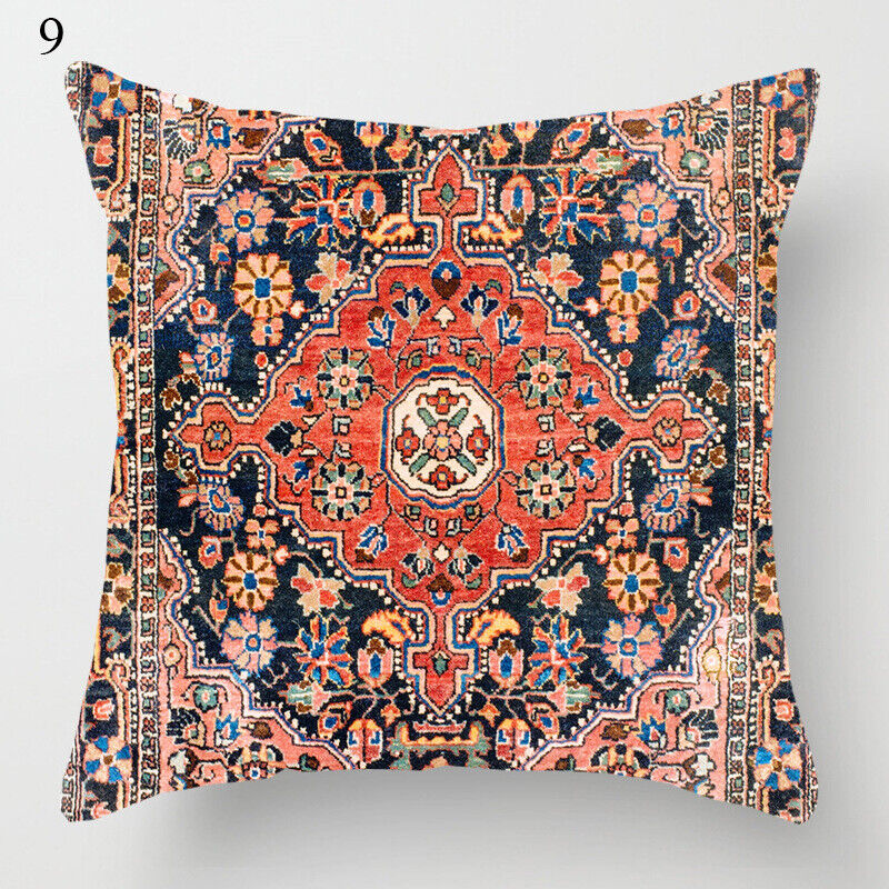 Ethnic Boho Mandala Print Throw Pillow Case Sofa Cushion Cover Home Decor Madigas