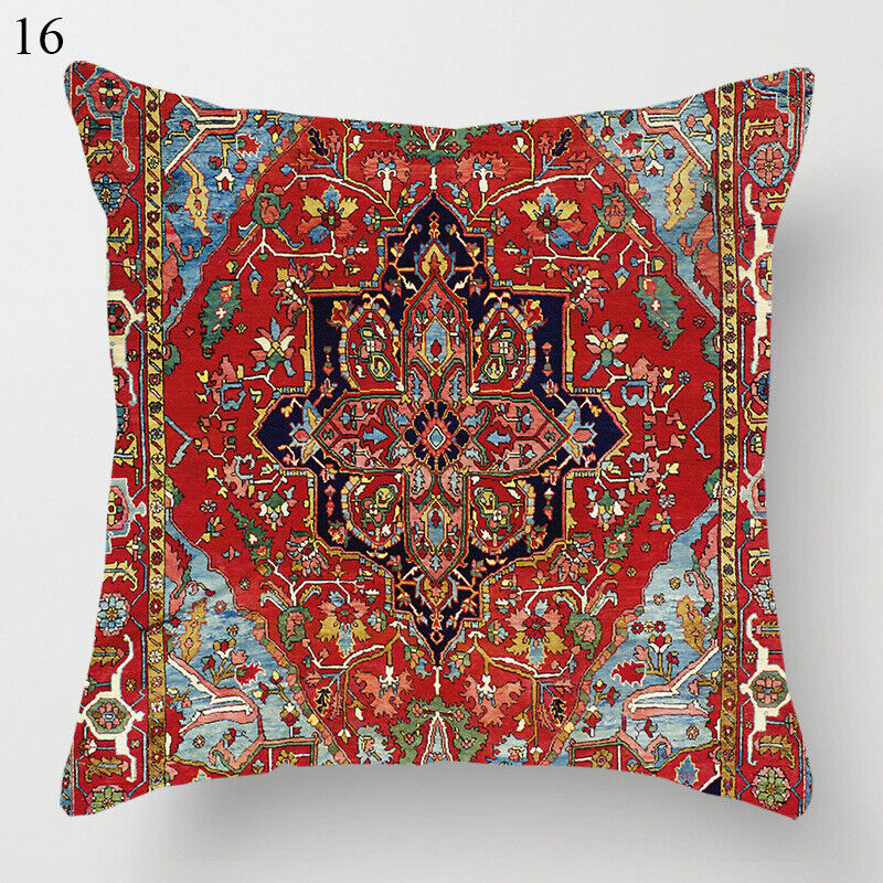 Ethnic Boho Mandala Print Throw Pillow Case Sofa Cushion Cover Home Decor Madigas