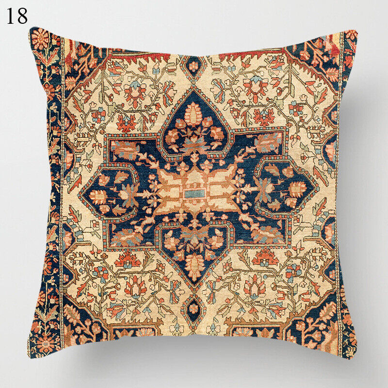 Ethnic Boho Mandala Print Throw Pillow Case Sofa Cushion Cover Home Decor Madigas
