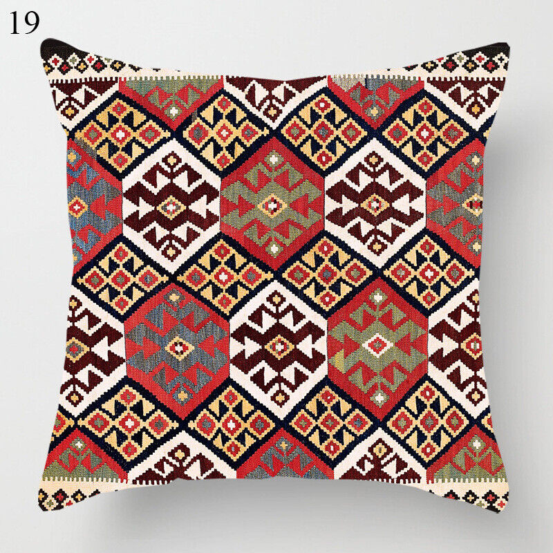 Ethnic Boho Mandala Print Throw Pillow Case Sofa Cushion Cover Home Decor Madigas