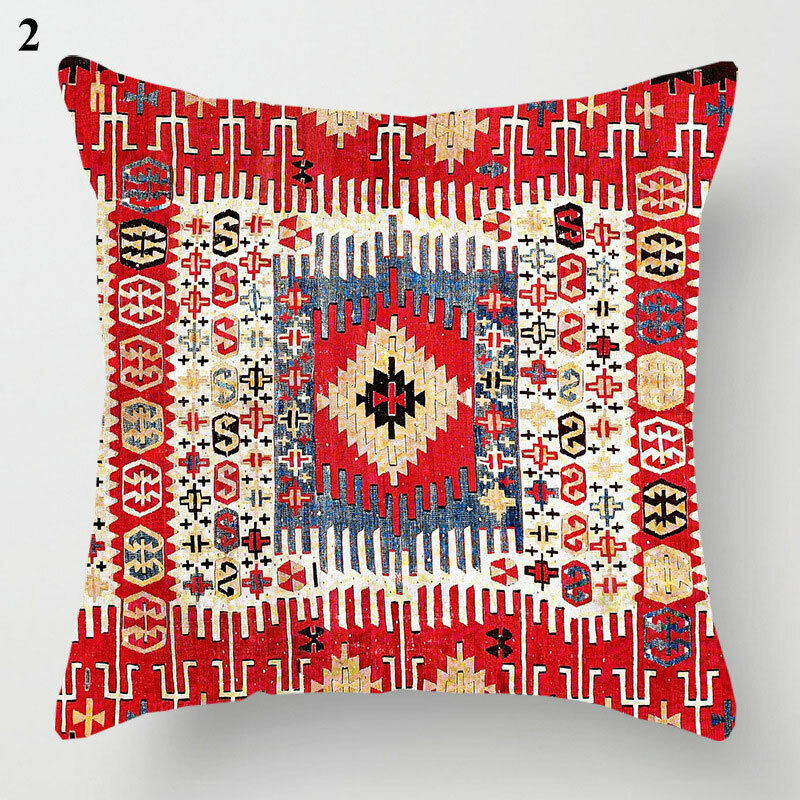 Ethnic Boho Mandala Print Throw Pillow Case Sofa Cushion Cover Home Decor Madigas