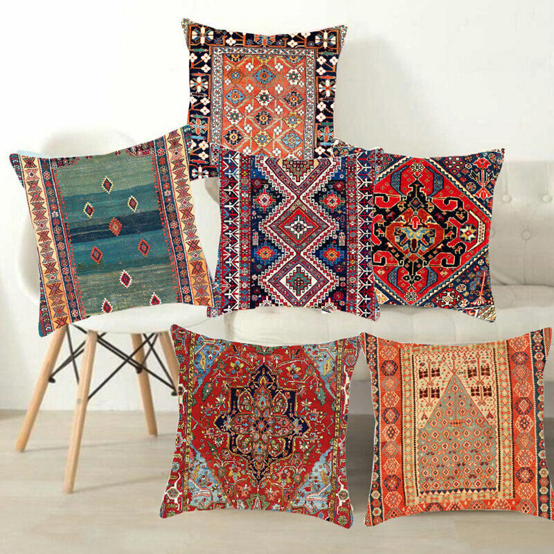 Ethnic Boho Mandala Print Throw Pillow Case Sofa Cushion Cover Home Decor Madigas