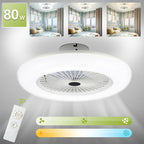 Ceiling fan with lighting 80W with remote control