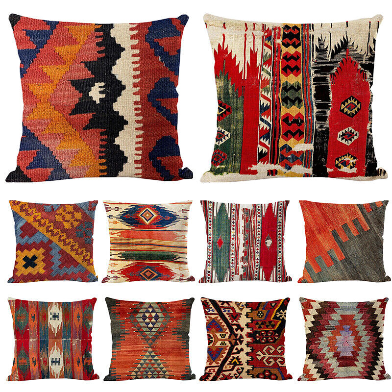 Ethnic Boho Mandala Print Throw Pillow Case Sofa Cushion Cover Home Decor Madigas
