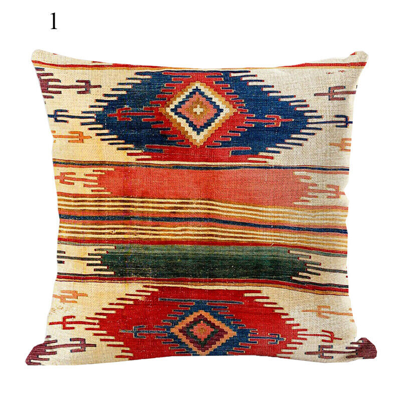 Ethnic Boho Mandala Print Throw Pillow Case Sofa Cushion Cover Home Decor Madigas