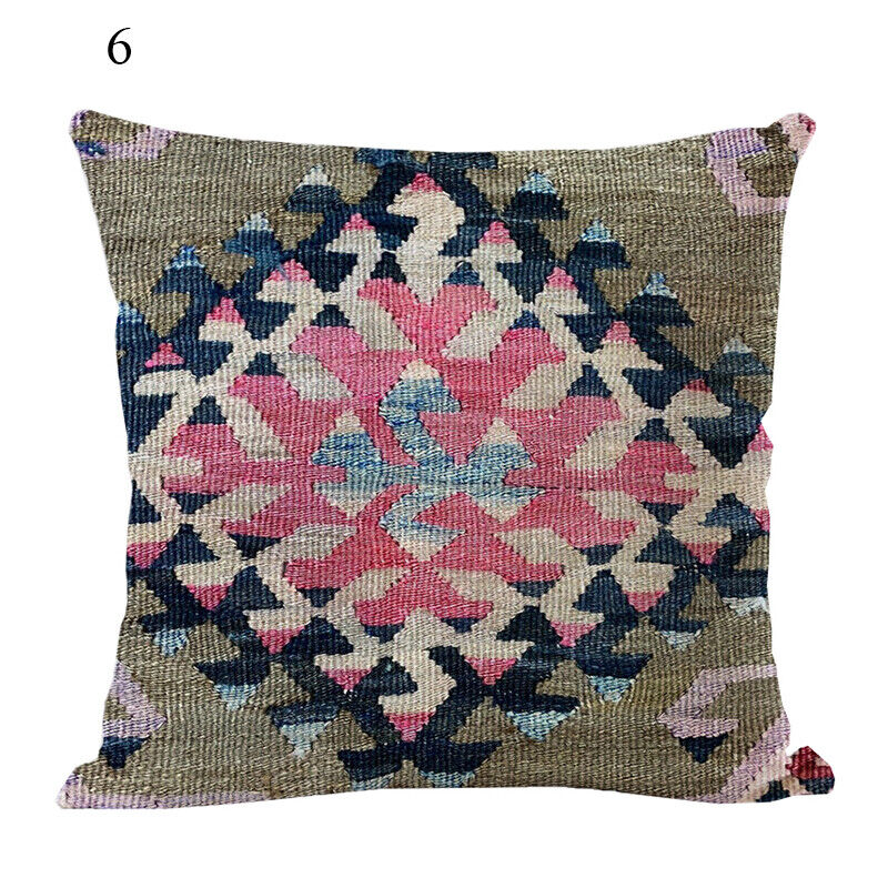Ethnic Boho Mandala Print Throw Pillow Case Sofa Cushion Cover Home Decor Madigas