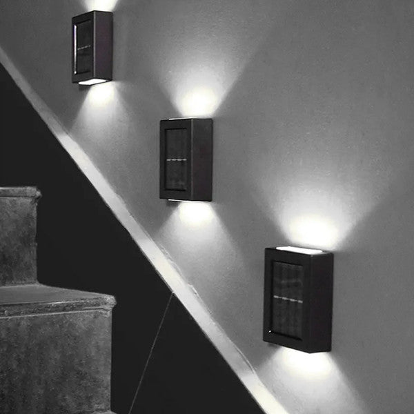 Wireless LED Solar Wall Lamps Deluxe | Efficient and cost-saving outdoor lighting