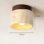 TravaGlow Rustic Travertine Ceiling Light