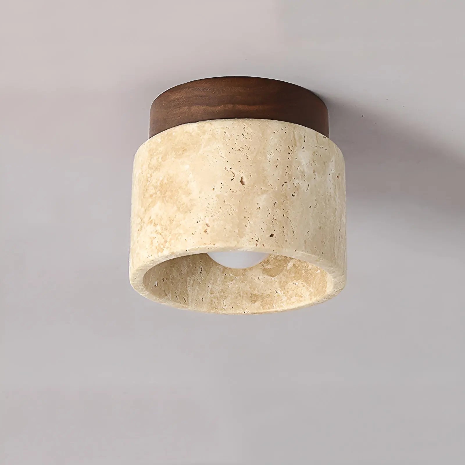 TravaGlow Rustic Travertine Ceiling Light