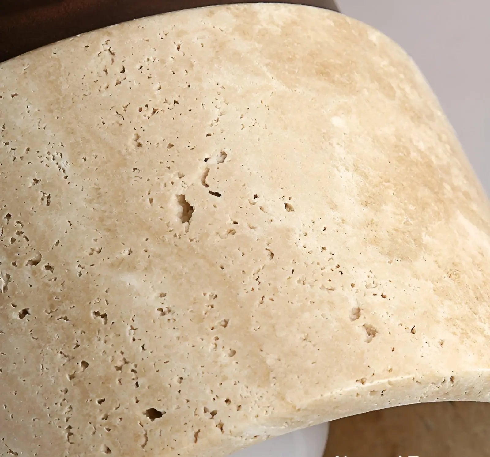 TravaGlow Rustic Travertine Ceiling Light