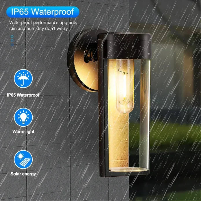 Solar-powered wall lamp