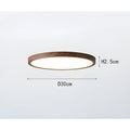 GrainGlow Light - Modern Ultra-Thin Wooden Ceiling Lamp