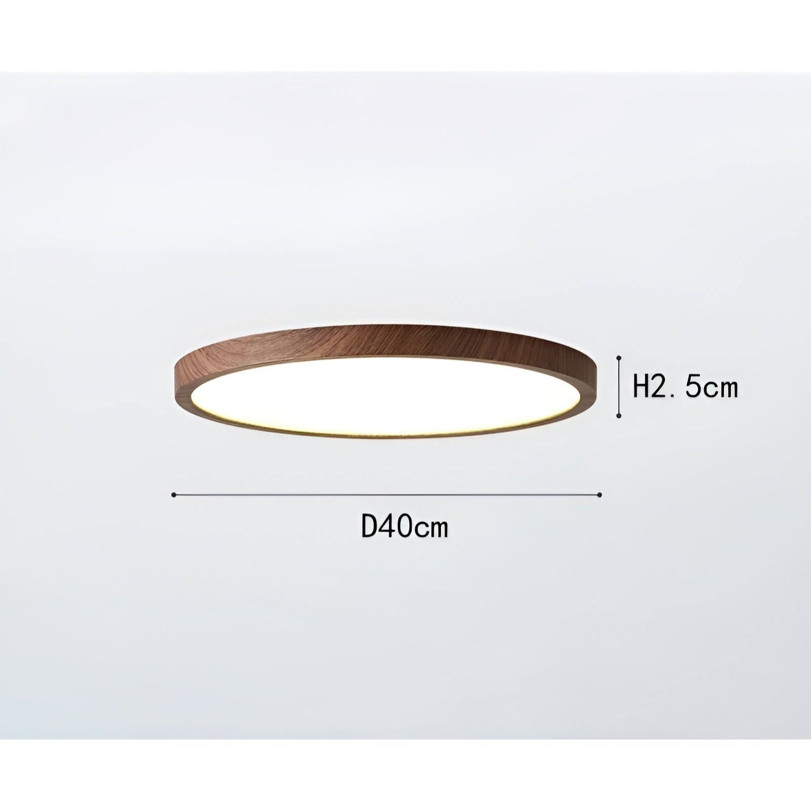 GrainGlow Light - Modern Ultra-Thin Wooden Ceiling Lamp