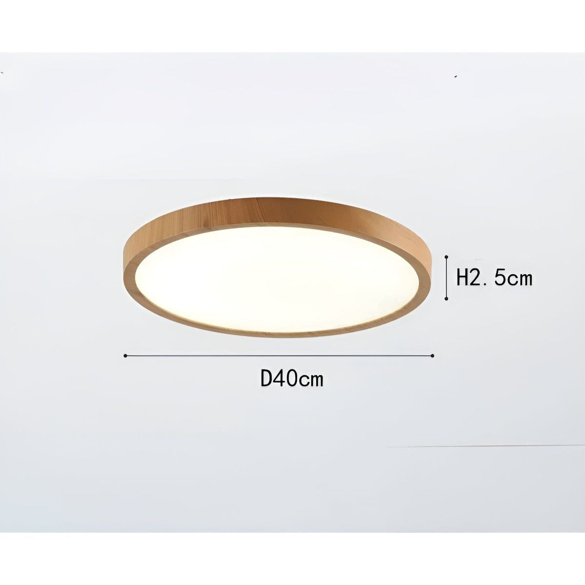 GrainGlow Light - Modern Ultra-Thin Wooden Ceiling Lamp