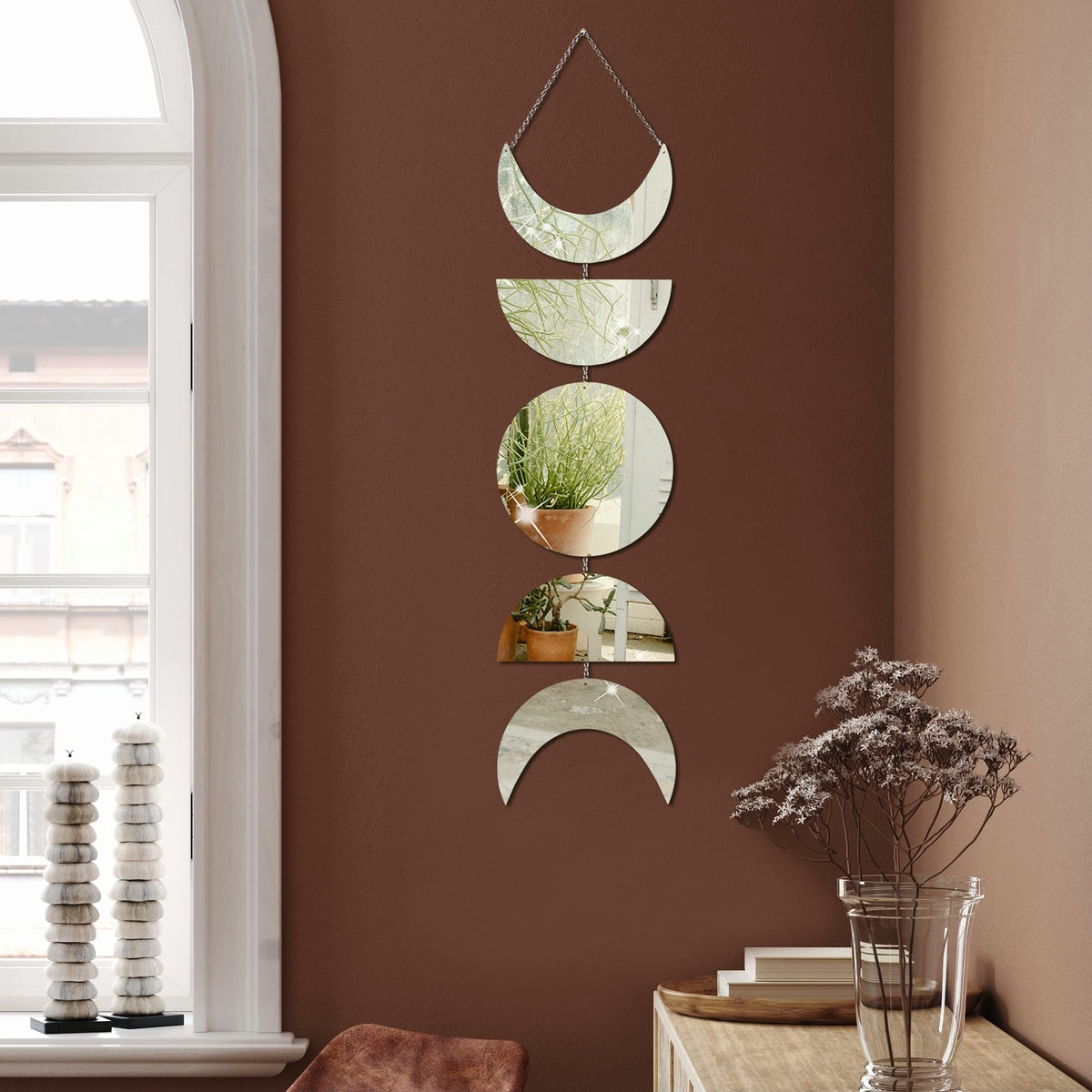 Madigas | Moon phases mirror wall hanging