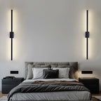 Industrial Minimalist Long LED Iron Wall Lamps for Contemporary Living Room Decoration and Stylish Lighting